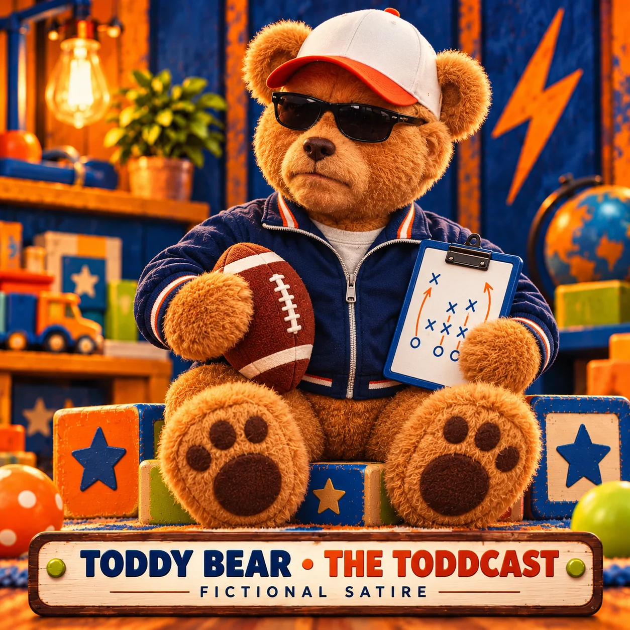 Todd Monken as an imagined plush bear toy